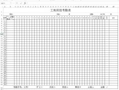 工地班組考勤表下載_工地班組人員考勤表格式_模板（2）