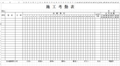 建筑施工考勤表下載_建筑施工考勤表格式_模板