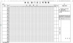 適合各種單位員工考勤表格式_考勤表模板_下載